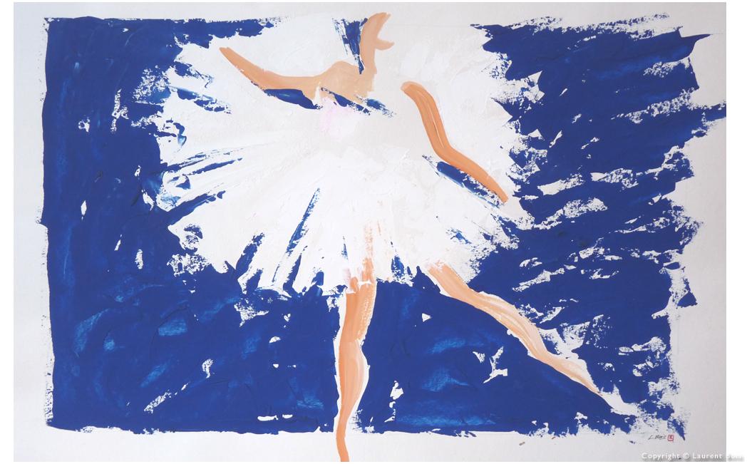 La danseuse bleue - Laurent Bois artiste peintre angouleme charente galerie d'art peinture
